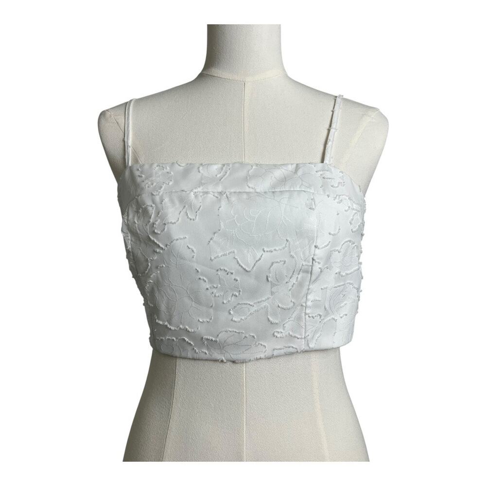 Lulu's Cropped Midriff Coquette Cottagecore Top Blouse Shirt Girly Romantic M